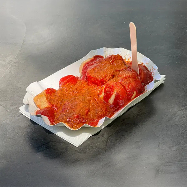 Currywurst without casing at "Zur Bratpfanne"